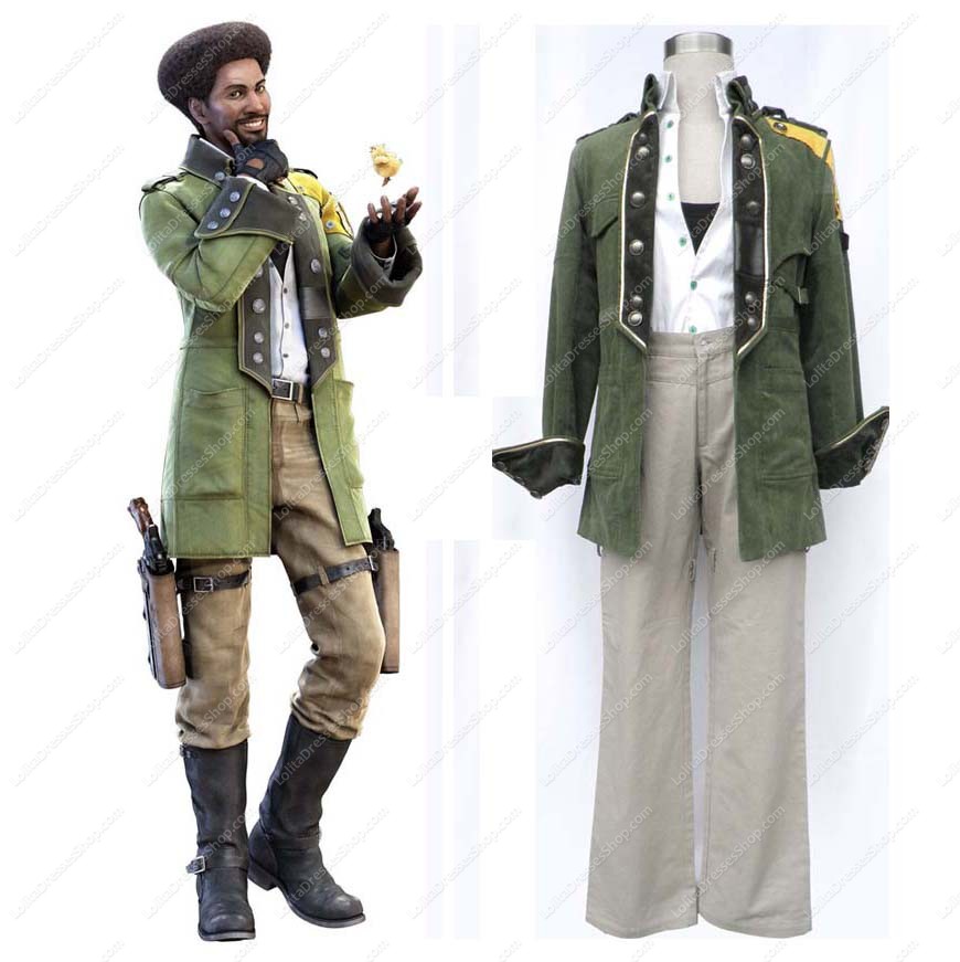 Final Fantasy Sazh Katzroy 8-piece Cosplay Costume