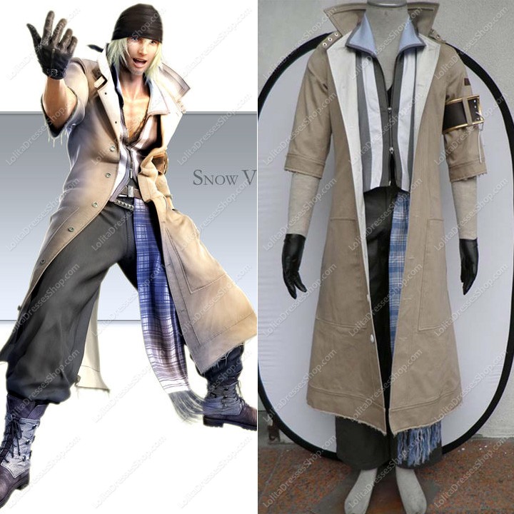 inal Fantasy XIII Snow Villiers 8-piece Cosplay Costume