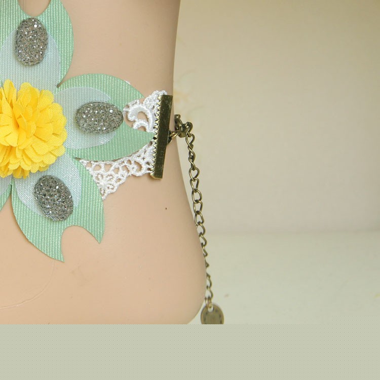 Lolita Small Fresh White Lace Flower Seaside Foot Jewelry