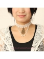 Lolita Bridal Pearl Noble White Lace Necklace