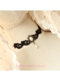 Lolita Black Lace Pearl Jewel Bridal Fashion Necklace