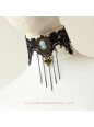 Lolita Retro Fashion Black Lace Fringed Beauty Head Necklace