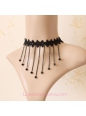 Lolita Fashion Black Lace Tassels Necklace