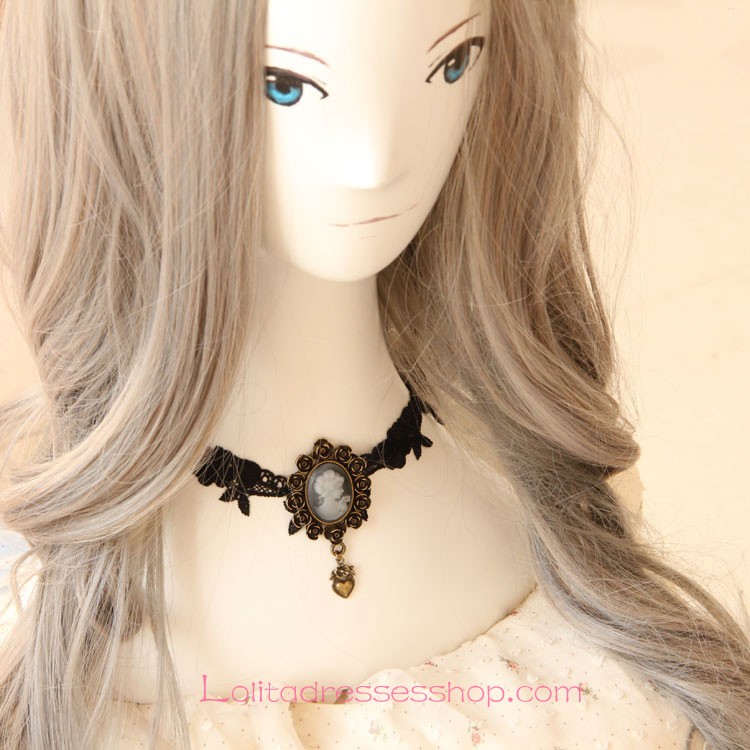 Lolita Retro Love Lace Fashion Beauty Head Necklace