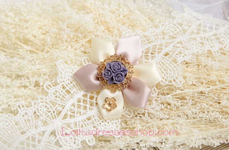Lolita Retro Flowers Palace White Lace Necklace