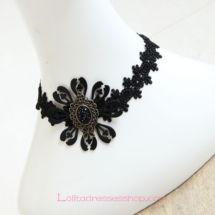 Lolita Fashion Black Lace Necklace