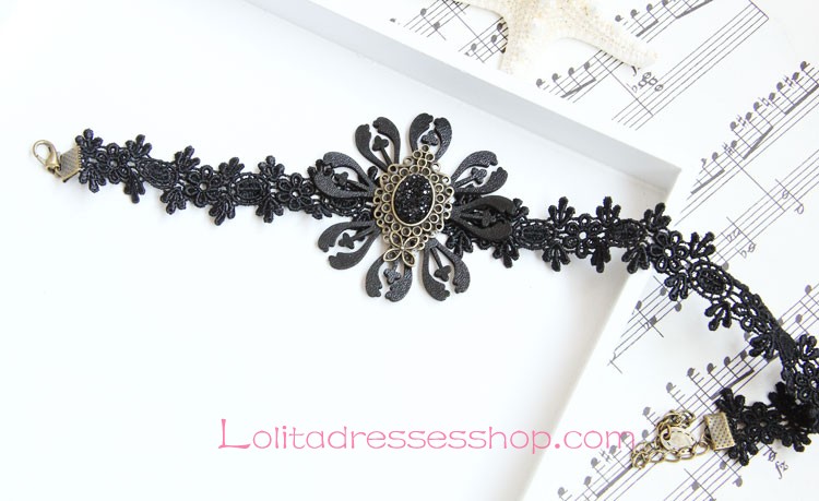 Lolita Fashion Black Lace Necklace