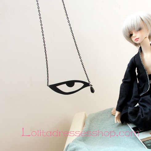 Lolita Simple Fashion Wild Retro Black Eye Sweater Chain