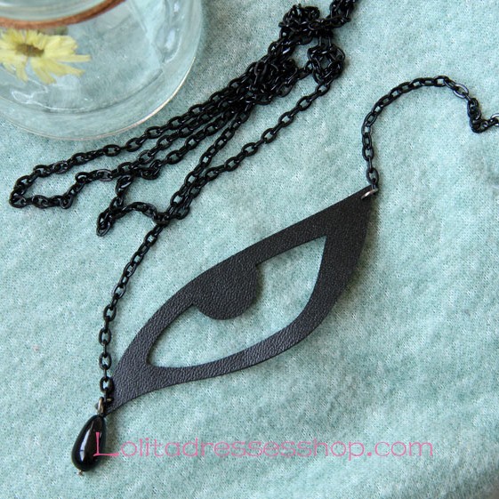 Lolita Simple Fashion Wild Retro Black Eye Sweater Chain