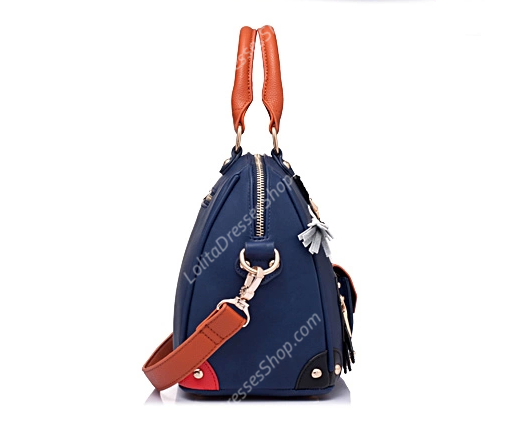 Vintage Navy Blue Cute Horse Lolita Big Bags