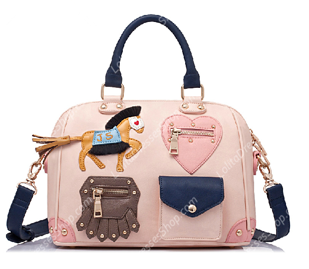 Vintage Pink Cute Horse Lolita Big Bags