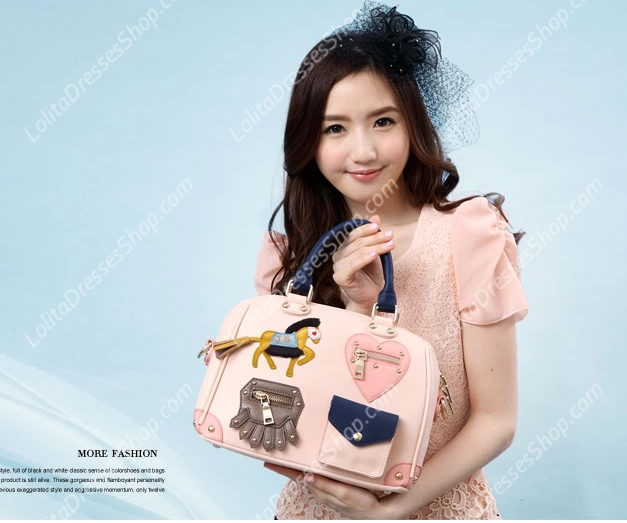 Vintage Pink Cute Horse Lolita Big Bags