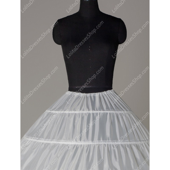 White Six Layers Floor Length Long Lolita Dress Petticoat