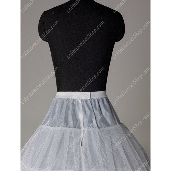 White Yarn Long Floor Length Lolita Dress Petticoat