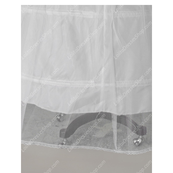 White Yarn Long Floor Length Lolita Dress Petticoat