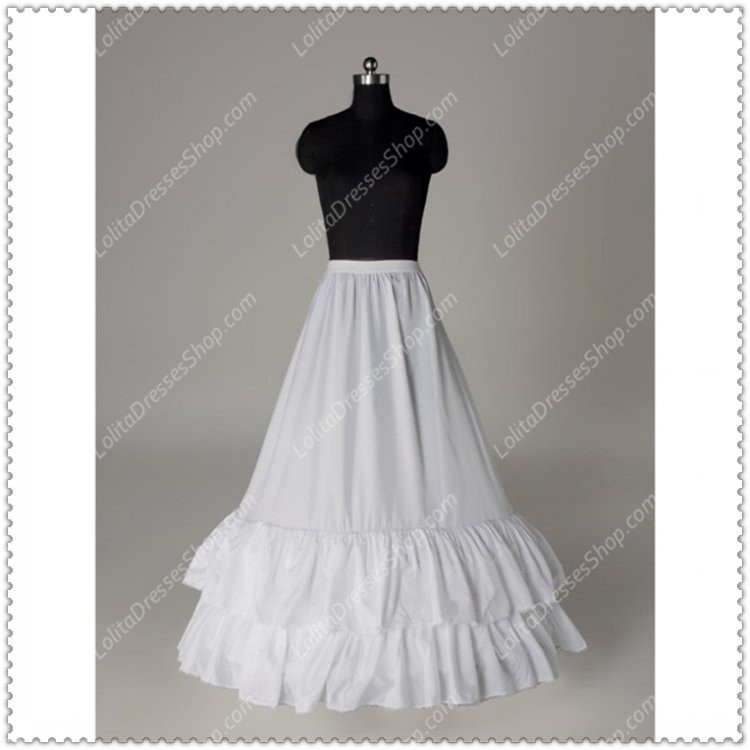White Yarn 100cm Long Floor Length Lolita Dress Petticoat