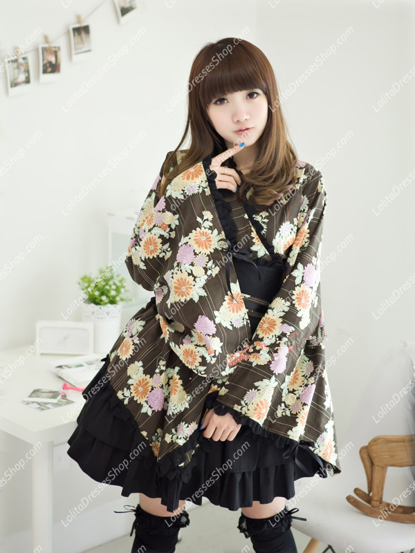 Breeze Light Dance Cute Daisy Printing Kimono