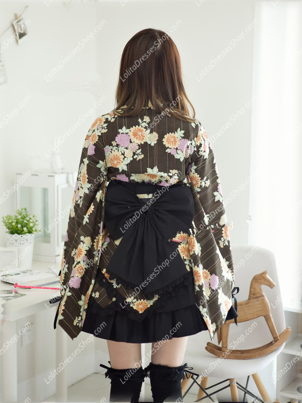 Breeze Light Dance Cute Daisy Printing Kimono