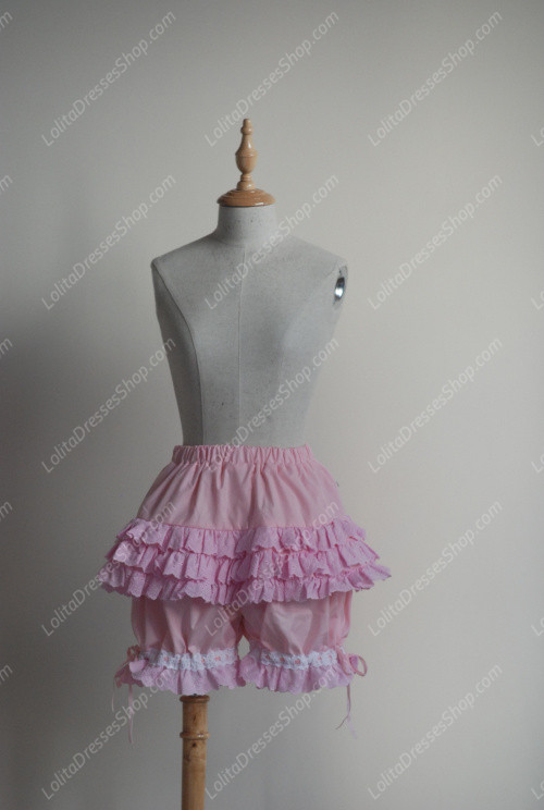 Pink Cotton Lace Sweet Lolita Bloomer