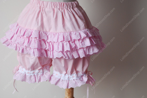 Pink Cotton Lace Sweet Lolita Bloomer