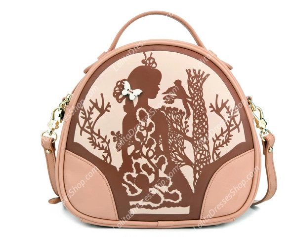 Pink Retro Floral Girls Lolita Bag