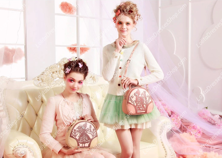 Pink Retro Floral Girls Lolita Bag