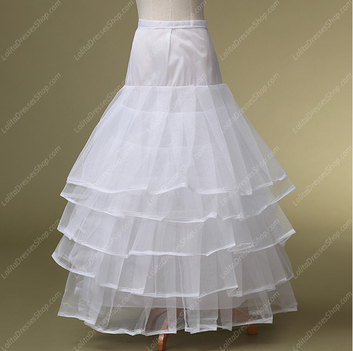 White Yarn Multilayer Lolita Dress Petticoat