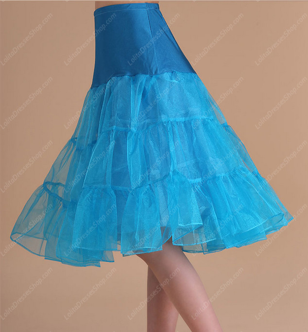Green Knee Length Yarn Multilayer Lolita Dress Petticoat