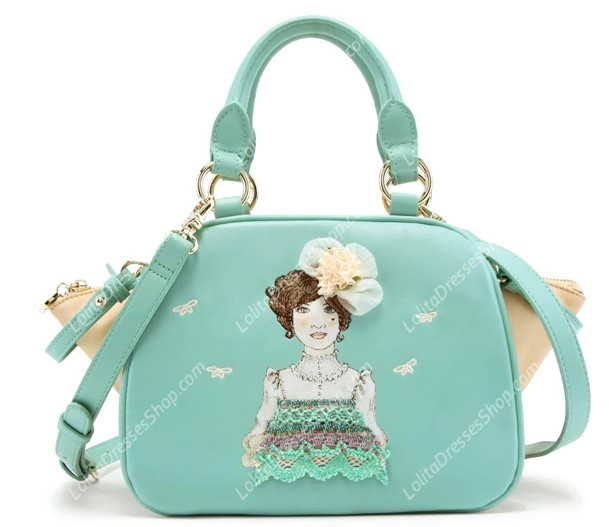 Lovely Lady Mint Green Embroidery Lolita Bag