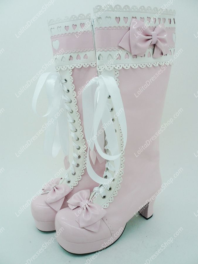 Sweet Princess Bowknot and Lace Lolita Boots