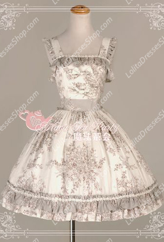 Cotten Sweet Double Color Magic Tea Party Knot JSK Lolita Dress