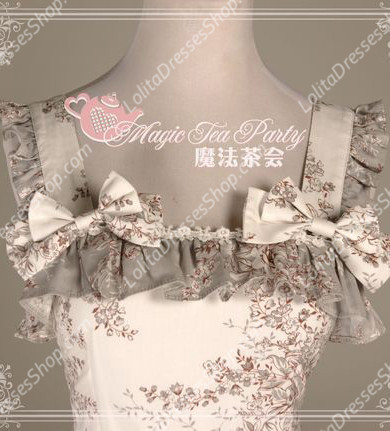 Cotten Sweet Double Color Magic Tea Party Knot JSK Lolita Dress