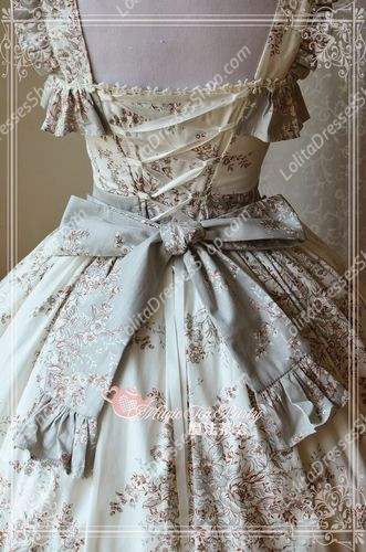 Cotten Sweet Double Color Magic Tea Party Knot JSK Lolita Dress