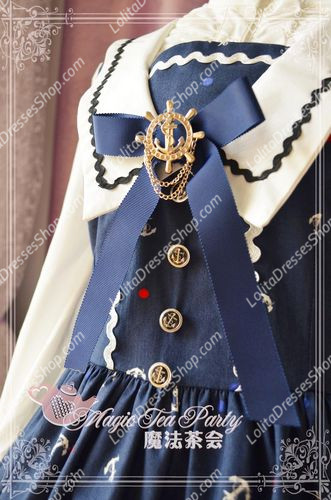 Cotten Sweet The Anchor of the sea Magic Tea Party Knot JSK Lolita Dress