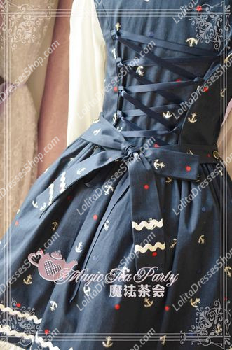 Cotten Sweet The Anchor of the sea Magic Tea Party Knot JSK Lolita Dress