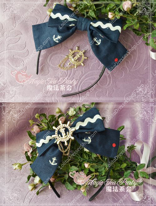 Cotten Sweet The Anchor of the sea Magic Tea Party Knot JSK Lolita Headband