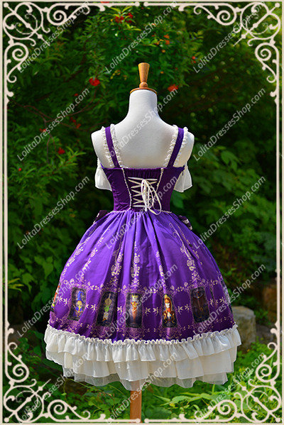 Pirple Cotten Sweet Cat Tarot Knot JSK Lost Candy Lolita Dress