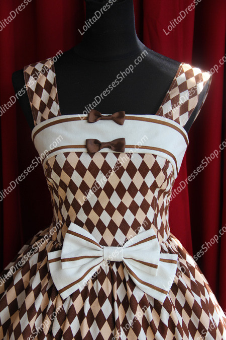 Brown Cotten Sweet LOLIta Coffee Time JSK Infanta Lolita Dress