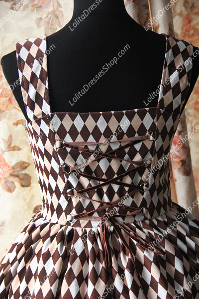 Brown Cotten Sweet LOLIta Coffee Time JSK Infanta Lolita Dress