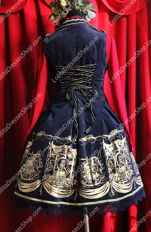 Cotten Sweet bronzing JSK pirate Style Infanta Lolita Dresses