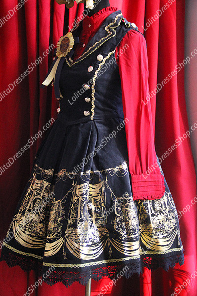 Cotten Sweet bronzing JSK pirate Style Infanta Lolita Dresses