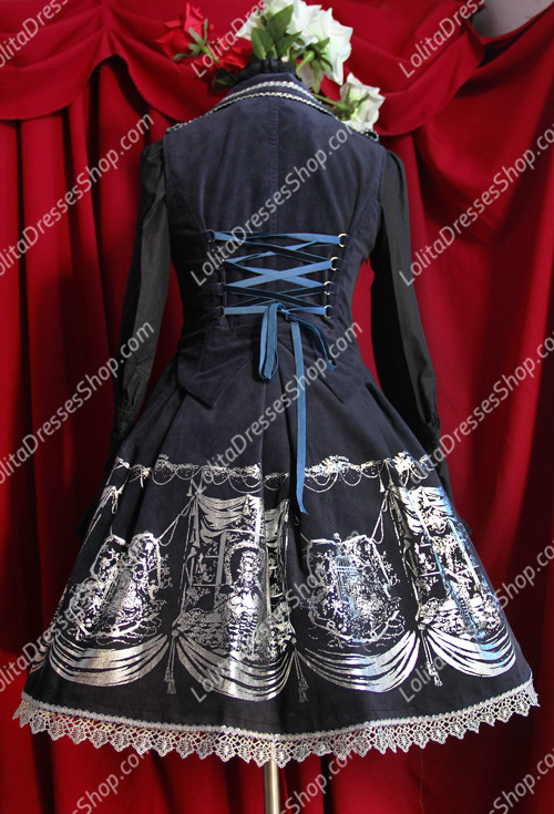 Cotten Sweet bronzing JSK pirate Style Infanta Lolita Dresses