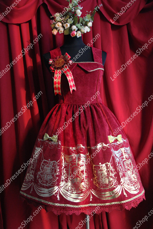 Cotten Sweet bronzing JSK pirate Style Second Infanta Lolita Dresses