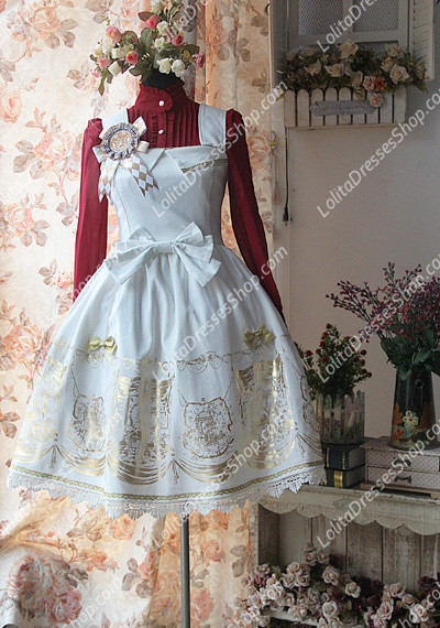 Cotten Sweet bronzing JSK pirate Style Second Infanta Lolita Dresses