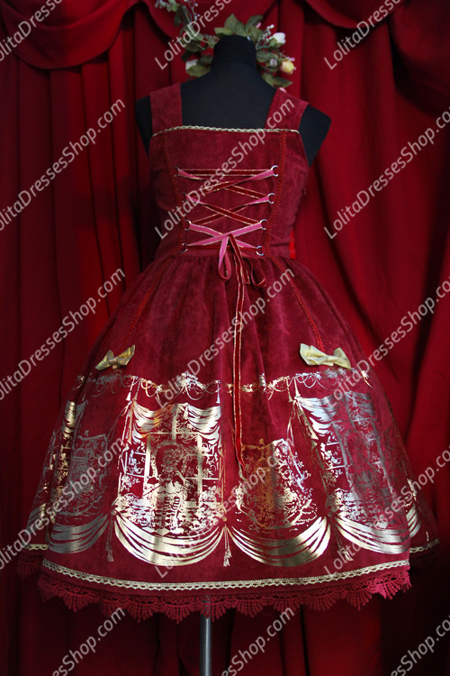 Cotten Sweet bronzing JSK pirate Style Second Infanta Lolita Dresses