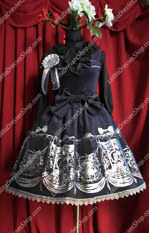 Cotten Sweet bronzing JSK pirate Style Second Infanta Lolita Dresses