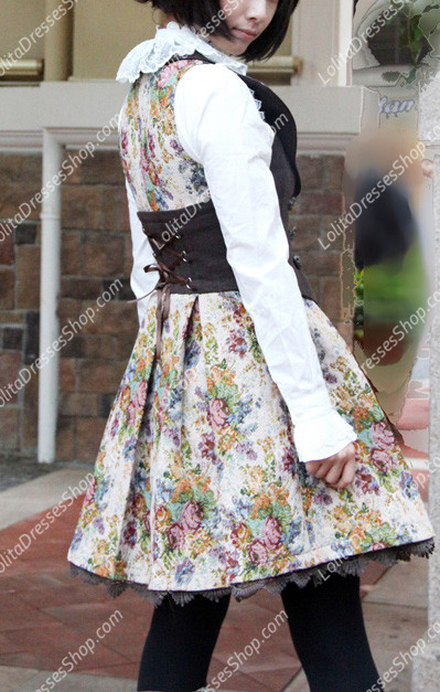 Cotten Sweet Sleeveless Vintage Candy JSK Infanta Lolita Dress