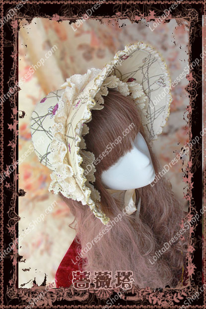Cotten Sweet Sleeping Beauty bonnet JSK Infanta Lolita Hat