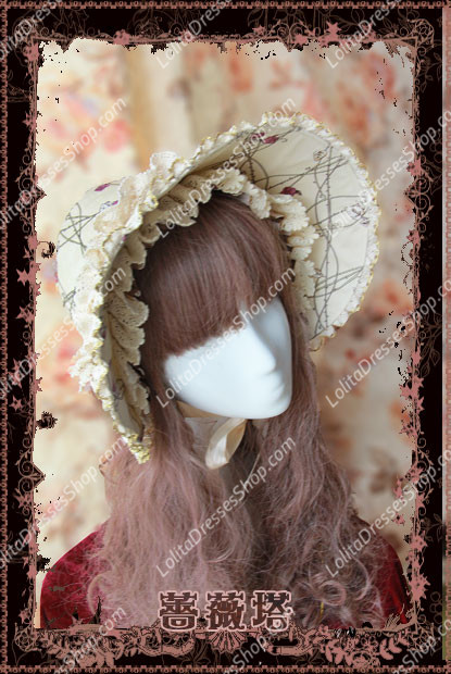 Cotten Sweet Sleeping Beauty bonnet JSK Infanta Lolita Hat