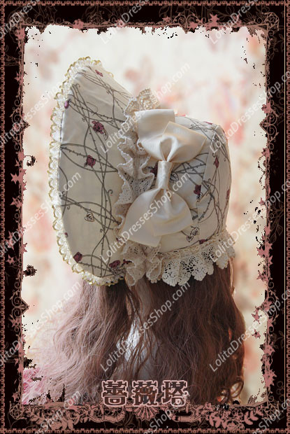 Cotten Sweet Sleeping Beauty bonnet JSK Infanta Lolita Hat